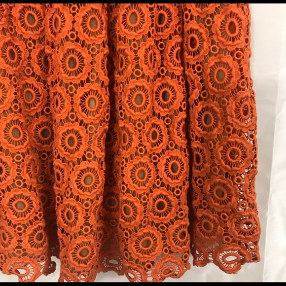 Anthropologie Orange Tuberose skirt - Picture 3 of 5